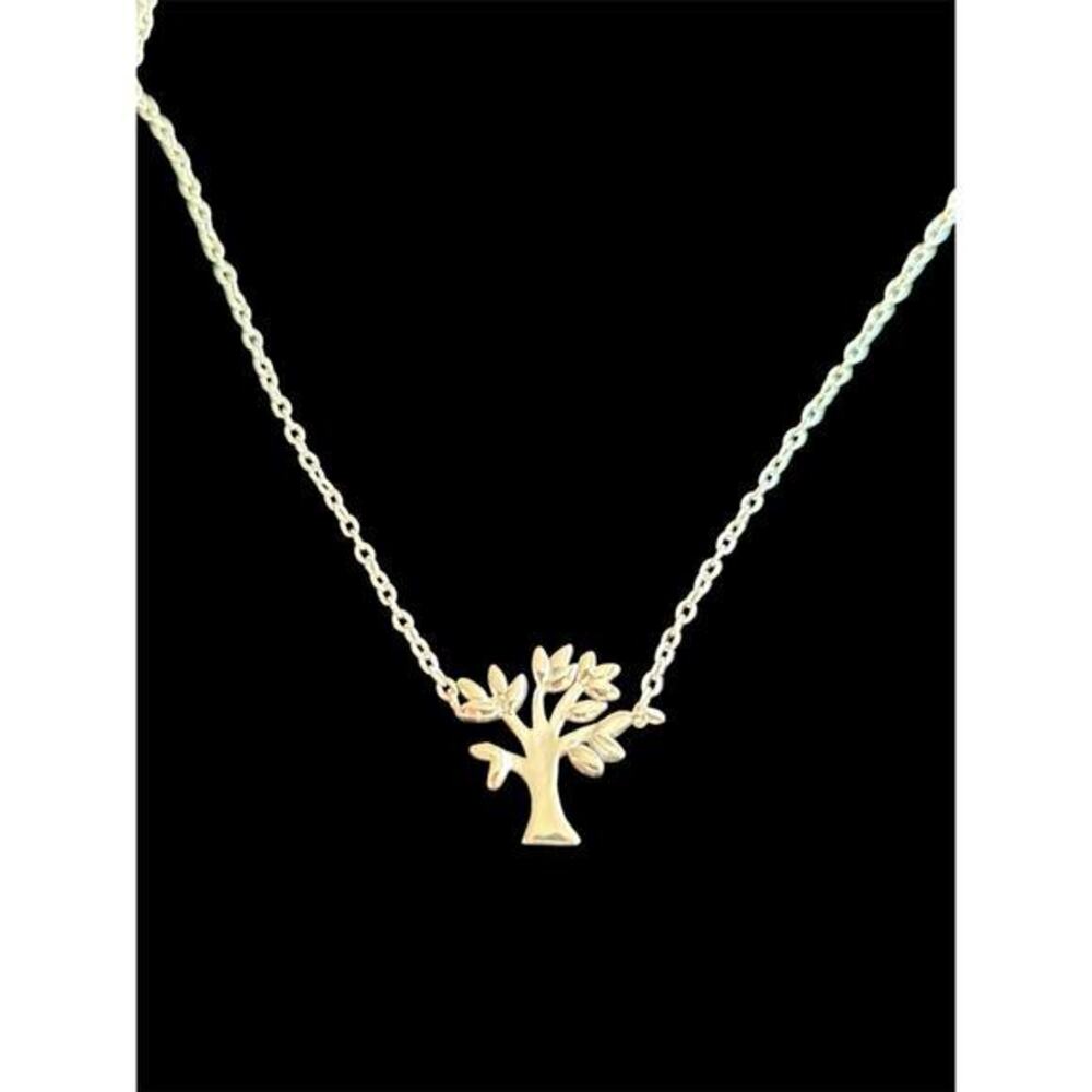 Sterling Silver Tree Of Life Pendant Necklace 925 16โ-18โ Dainty Minimalist